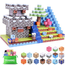 YIHANG 100Pcs Magnetic Building Blocks for Kids, Build Magnet Ice Castle World Set, Magnet Toys Birthday for Boys Girls Age 3-4 4-5 6-8+, STEM Sensory