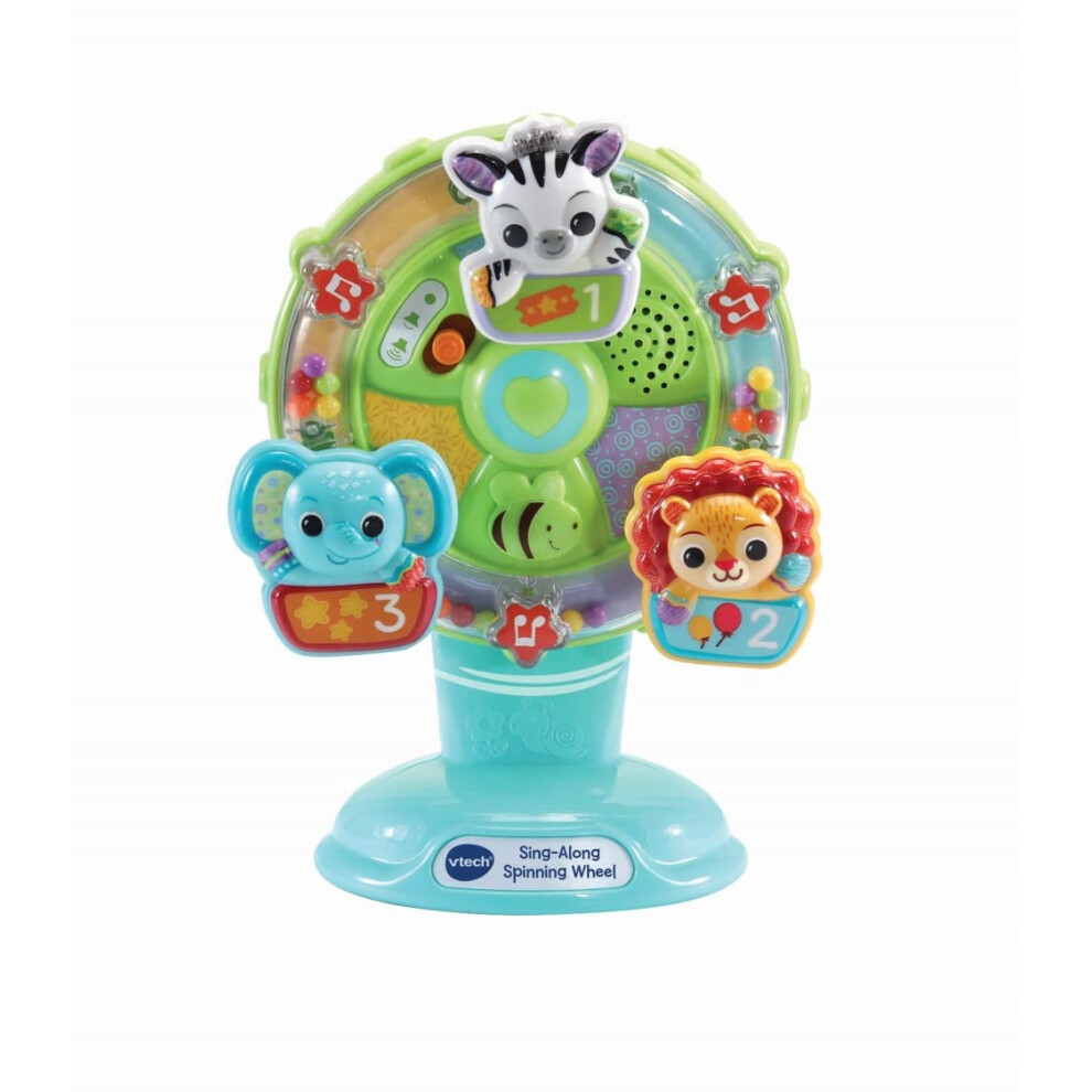 Vtech Baby Sing Along Spinning Wheel, Baby Sensory Toy With Colours, Objects And Animals, Spinning Wheel Toy With Suction Cup, 6 Months +, English