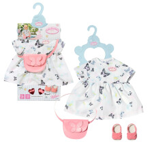Baby Annabell Deluxe Butterfly Dress - to Fit 43cm Baby Annabell Dolls - Deluxe Set Includes Beautiful Dress, Bag, Sandals and Clothes Hanger -