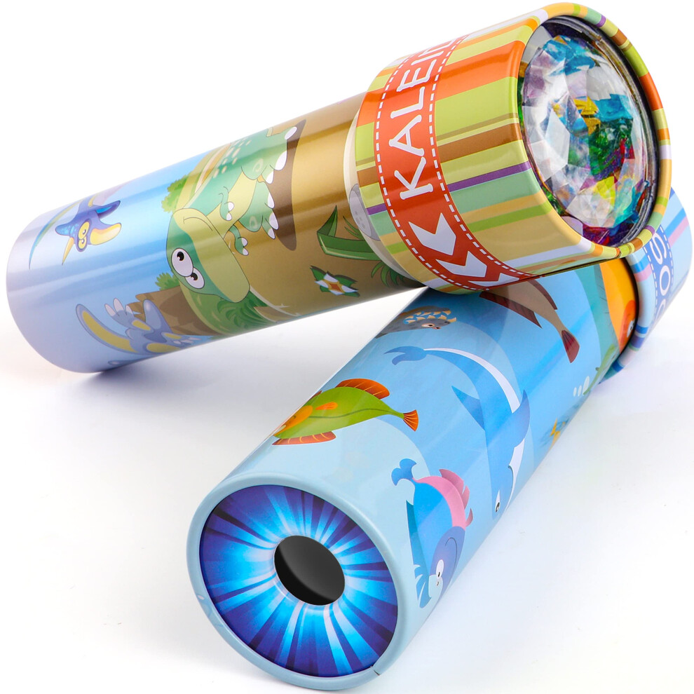 Photos - Educational Toy iKeelo Classic Tin Kaleidoscopes 2 Pack, Discover Hidden Animals, Crystal Clear View, Vintage Retro Toys in Gift Box 9418A