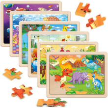SYNARRY Wooden Jigsaw Puzzles for Kids 3 4 5 6 7 8 Year Olds, 6 Packs 60 Piece Children?s Jigsaw Puzzles Age 4-8 Boys Girls