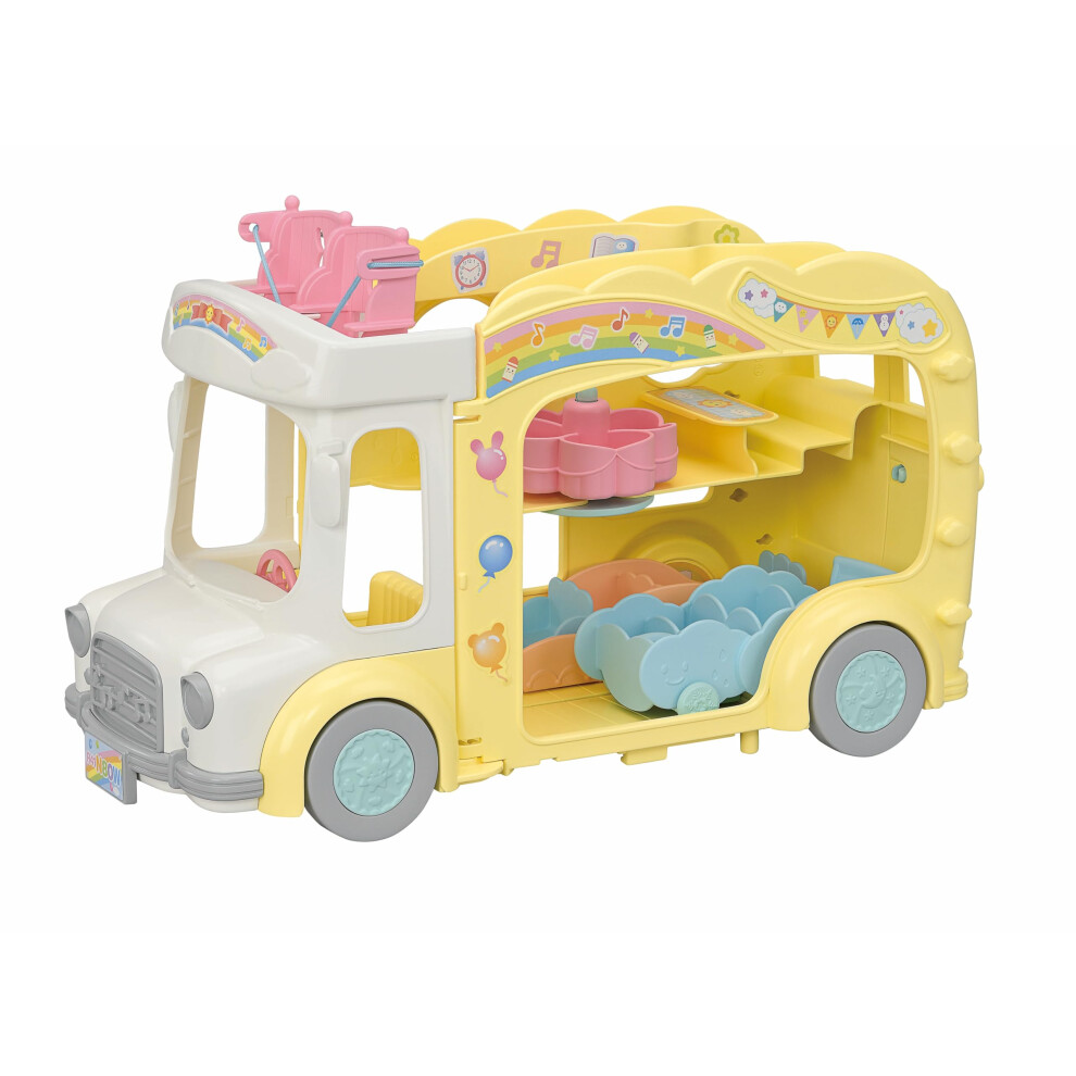 Sylvanian Families - 5744 Rainbow Fun Nursery Bus - Dollhouse Playsets
