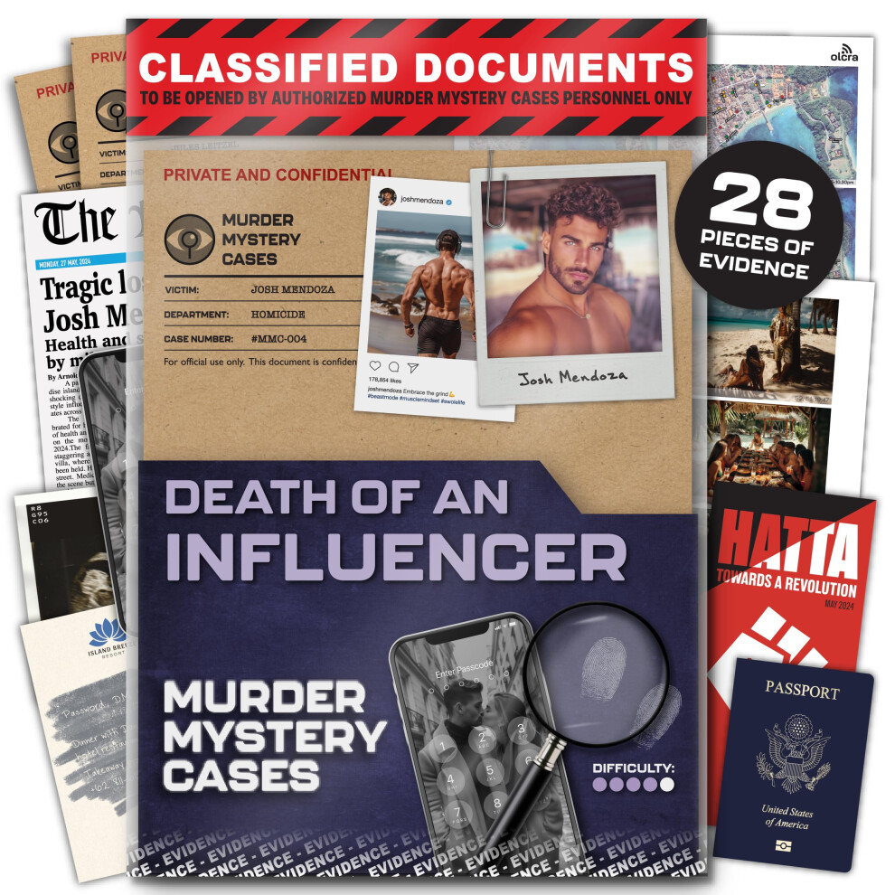 Lucky Egg Mmc Death Of An Influencer - Engaging Murder Mystery Games For Adults - Crime Solving Detective Game With Realistic Evidence And Clues - Cold Case