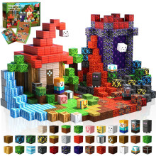 ToyUnited Magnetic Building Blocks - 150PCS Magnetic Blocks Cubes Tiles Stacking Forest Portal, STEM Montessori Sensory Toys for Kids Boys Girls Ages