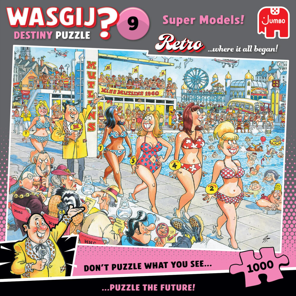 New Wasgij Retro Destiny 9, Super Models - Unique 1000 Piece Jigsaw Puzzle For Adults - Colourful, Puzzling, Challenging & Brainteasing Adult Jigsaws 1110100503