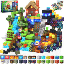 GraceDuck Magnetic Building Blocks, Dark Light 150 Pcs Original Craft Magna Tiles STEM Toy Set, Kids Learning Educational Construction Sensory Toys