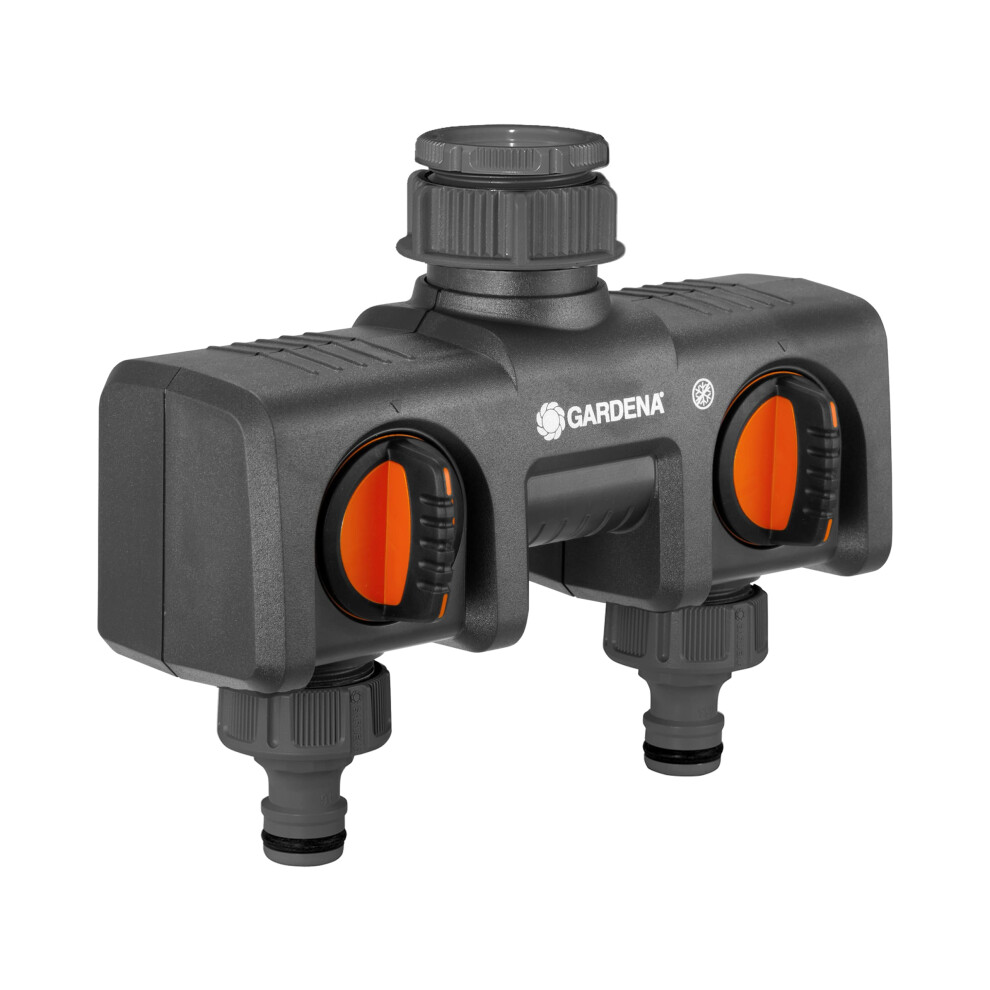 Gardena (38193 Two-Way Garden Hose Splitter with Flow Control Valves and Quick Connect Fittings. Connect 2 waterHoses to 1 Tap with Easy Connector
