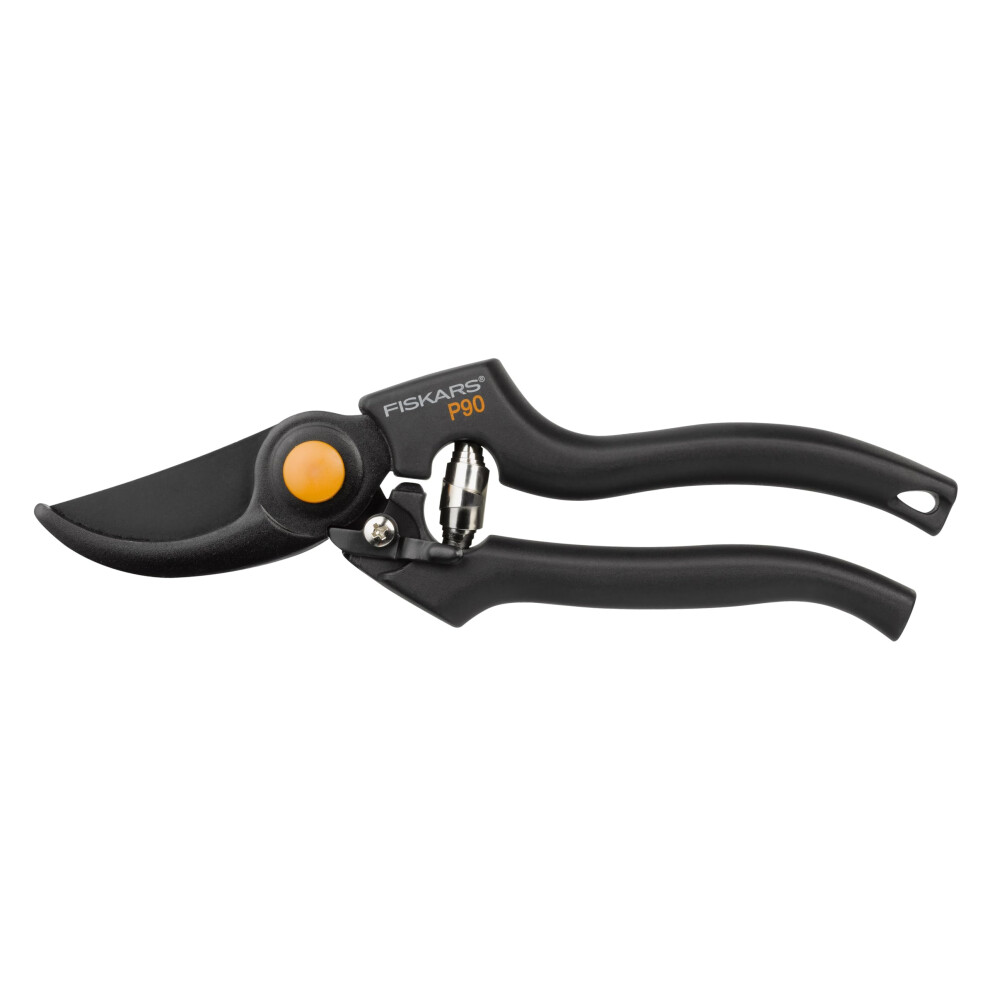 Fiskars Pro Pruner P90, Cutting diameter: 2.6 cm, Steel blades with non-stick coating, Length: 22.5 cm, Black/Orange, 1001530