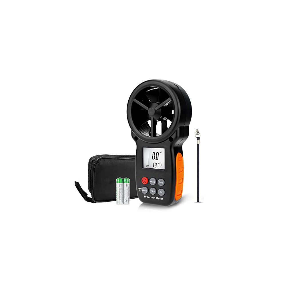Lycebell Digital Anemometer Barometer, Handheld Wind Speed Meter For Wind Velocity, Wind Chill, Humidity, Altitude, With Backlight Lcd, Barometric 8000000295934