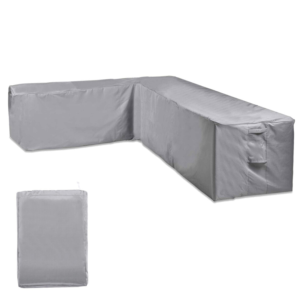 VonHaus Waterproof Garden L-Shape Sofa Cover ? Large Premium Heavy Duty, Breathable 420D Oxford Fabric Protection for Garden Sofas (H75 x W298/220 x
