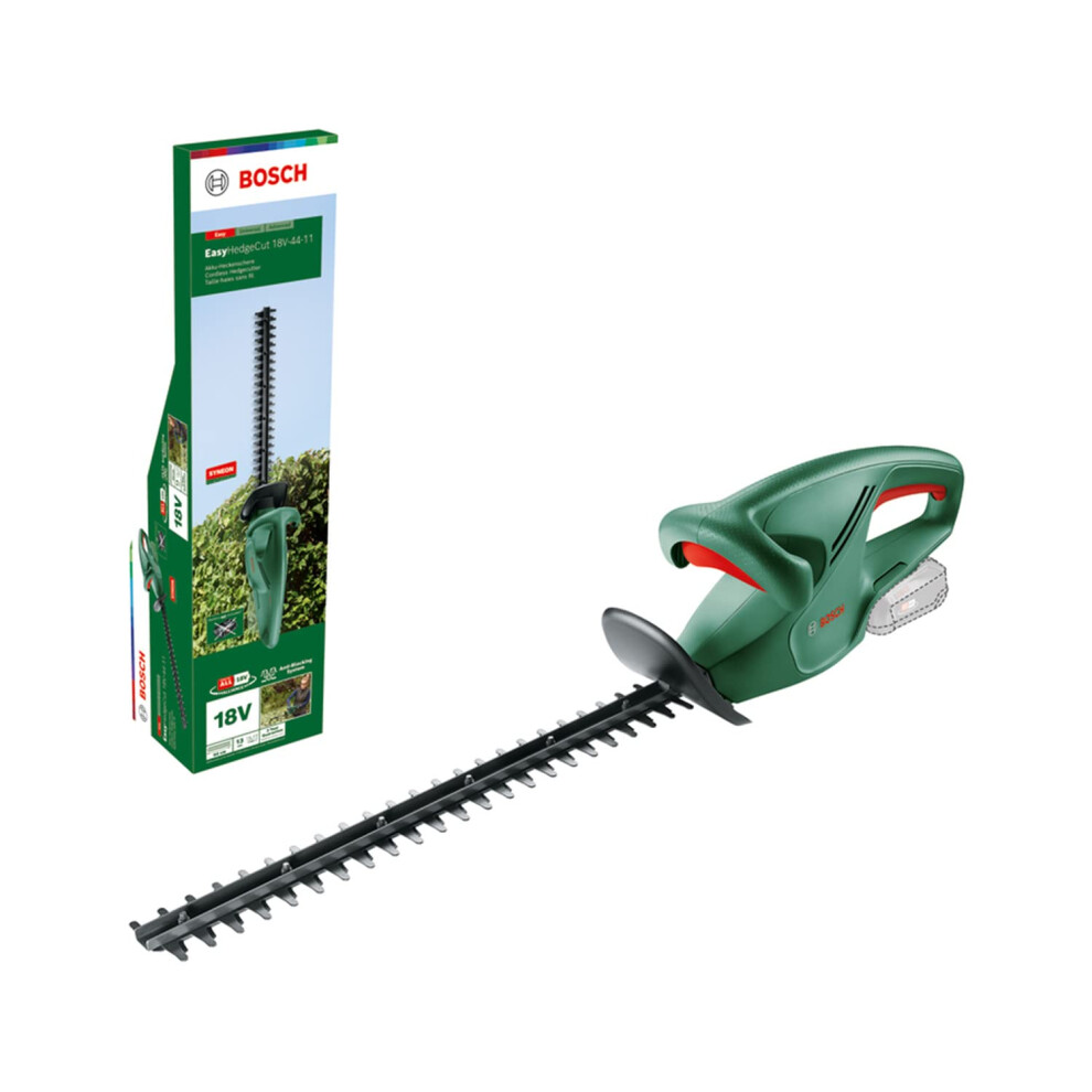 Bosch Cordless Hedge Cutter EasyHedgeCut 18V-44-11 (Without Battery; 18 Volt System; Blade Length 44 cm; for Trimming Smaller Hedges; in Carton