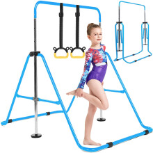 Horizontal Bar Gymnastics Kids Garden Home Reck Stretching Folding Value Gift Set, Fitness Expandable Gym Training Bar Equipment Adjustable Height for