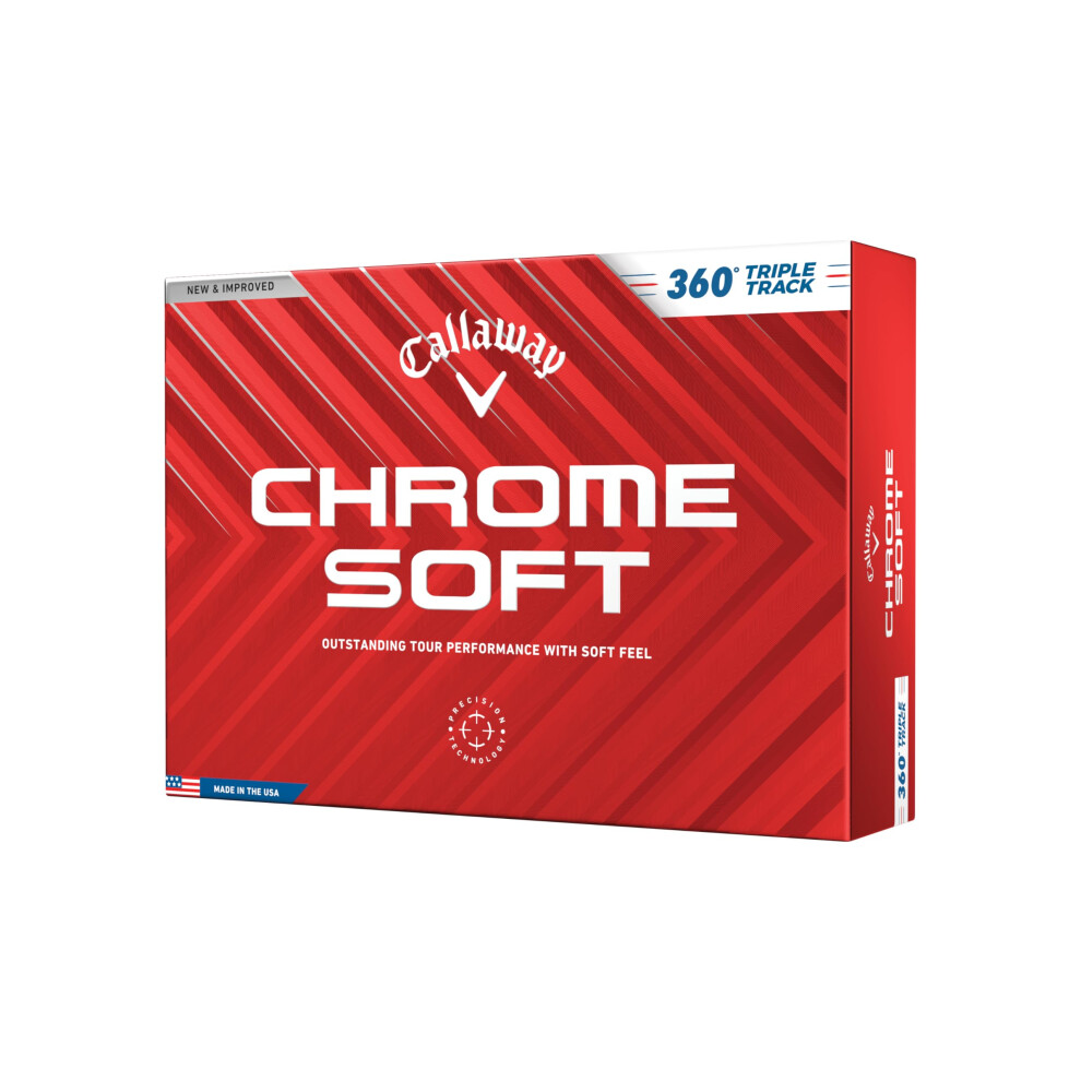 Callaway Golf Chrome Soft Premium Tour Golf Ball 2024 White 360 Triple Track