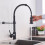 Matt Black Monobloc Kitchen Sink Mixer Tap with Pull Out Hose Spray Single Lever 7