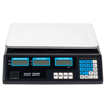 ACS-30 40kg/5g Digital Price Computing Scale for Vegetable UK Plug Silver & Black