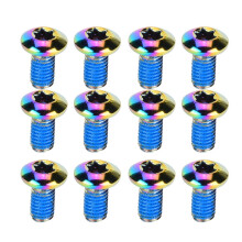 12PCS Heavy Duty Steel Bike Disc Brake Rotor with T25 Screws-Colorful Cycling Accessories