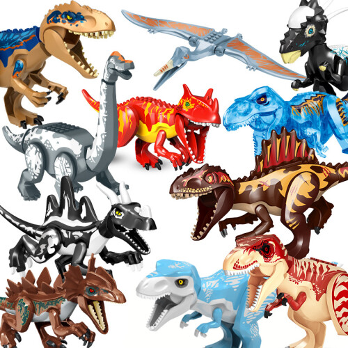 (Ankylosaurus) 1pc Jurassic Dinosaur Building Blocks Big Size Figures Bricks 1