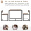 Homcom HOMCOM 3 Piece Dining Table Set with Metal Frame Natural 5