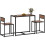 Homcom HOMCOM 3 Piece Dining Table Set with Metal Frame Natural 2