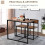 Homcom HOMCOM 3 Piece Dining Table Set with Metal Frame Natural 6