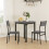 Homcom HOMCOM 3 Pcs Compact Dining Table 2 Chairs Set Grey Wood Grain 1