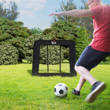 HOMCOM Football Training Net, Target Goal W/ Adjustable Angles - Black