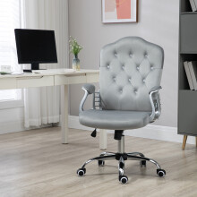 Vinsetto Home Office Chair with Adjustable Height Tilt Function Grey