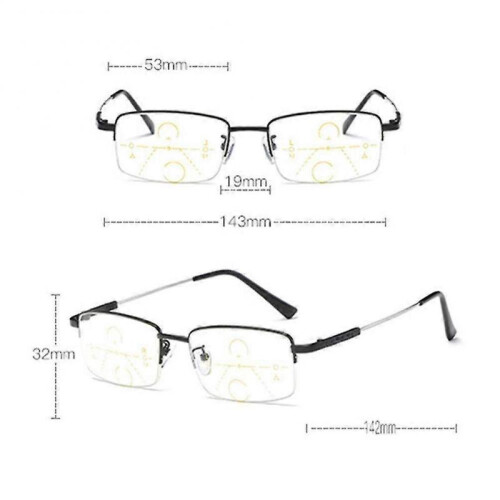 (150,Glod)Progressive Presbyopic Reading Glasses with Anti-Blue Light Protection for Office Work and Multifocus Use 2