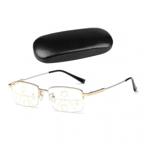 (150,Glod)Progressive Presbyopic Reading Glasses with Anti-Blue Light Protection for Office Work and Multifocus Use 1