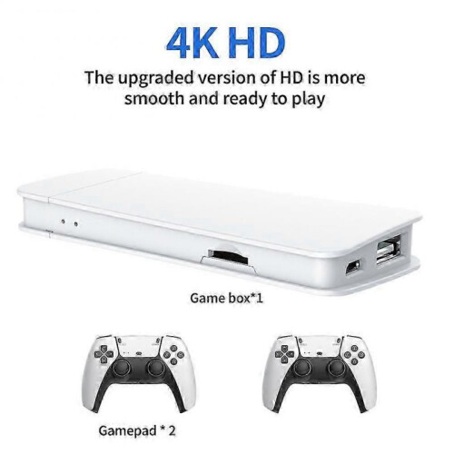 (M15 64G) 40000+ 4K HDMI TV Video Game Stick Retro Gaming Console w/ 2 Wireless Controller 1
