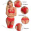 (S,Red)Women Lace Garter Lingerie Set - WK 4