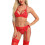 (S,Red)Women Lace Garter Lingerie Set - WK 1