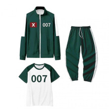 (M, 7) 230 001 007 Squid Games, Squid Games Costume 3 Piece, Squid Games Set, Tracksuit Cosplay Squid Games Party
