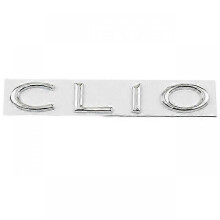 (Silver) Car 3D Metal Emblem Badge Decals Rear Trunk Boot Words Logo Sticker For Renault Clio RS 2 3 4 5 6 Sport Styling Accessories