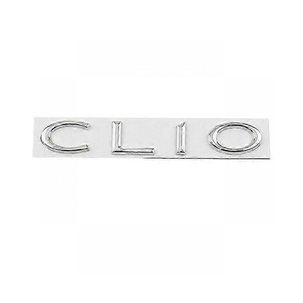 (Silver)Car 3D Metal Emblem Badge Decals Rear Trunk Boot Words Logo Sticker For Renault Clio RS 2 3 4 5 6 Sport Styling Accessories
