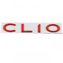(Red) Car 3D Metal Emblem Badge Decals Rear Trunk Boot Words Logo Sticker For Renault Clio RS 2 3 4 5 6 Sport Styling Accessories