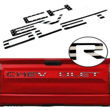 (Black Flag) Car Tailgate Inserts Letters 3d Raised Rear Emblems Decal Stickers 3m Adhesive Backing For Chevrolet