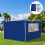 Outsunny Outsunny Gazebo Replacement Exchangeable Wall Panels w/  Window, Blue 1