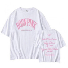(S, White 2) Black Born Pink Concert Around The Same Short-sleeved Cotton T-shirt