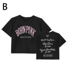 (L, Black 1) Black Born Pink Concert Around The Same Short-sleeved Cotton T-shirt