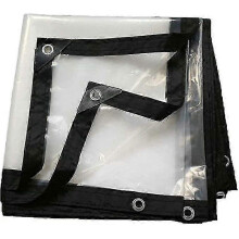 (2x3M) Waterproof Tarpaulin With Eyelets, Transparent, Foldable - JA