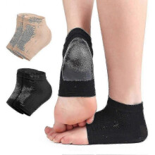 (2pcs, Black) Heel Sleeves, Heel Cushion Gel Heel Protector, For Plantar Fasciitis Achilles Tendonitis Bone Spur Aching Feet Relieve Pain - JA