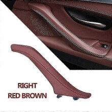 (RIGHT RED BROWN) Lhd Rhd Left Right Interior Door Leather Pull Handle Assembly For Bmw 5 Series F10 F11 F18 520i 523i 525i 528i 535i - JZ