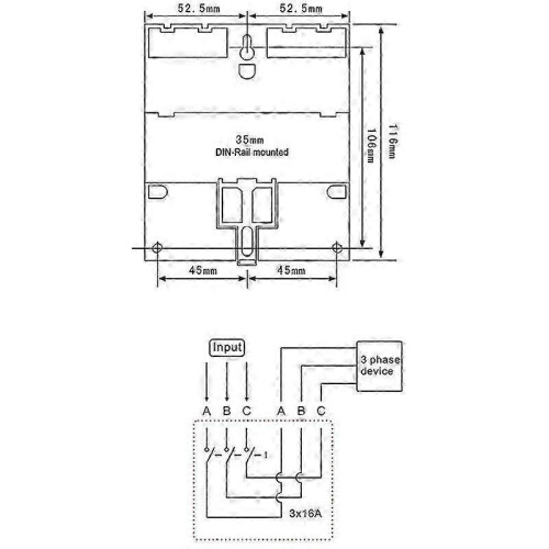Three Phases 380V 415V TIMER Programmable Switch with Backlight 2