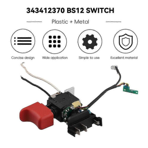 BS12 Power Tool Switch for METABO Power Max BS 10.8V 12V Cordless Drill Trigger Quick 343412370 Powe 2