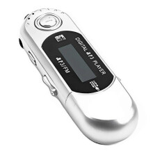 (Silver) Portable USB MP3 Player 8GB Player HiFi Stereo Sound MP3 Music Player Beautiful USB MP3 Player Exquisite Workmanship Silver