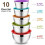 Promotional sales Stainless steel salad nesting bowl with lid 2