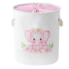 New products in 2023,Laundry Baskets Pink Hamper Elephant Basket for Kids, Baby Laundry Basket ,Large Collapsible Laundry