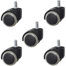 5 Pieces Casters, Silent Universal Office Chair Casters, Chair Casters Replacement, for Chair Caster