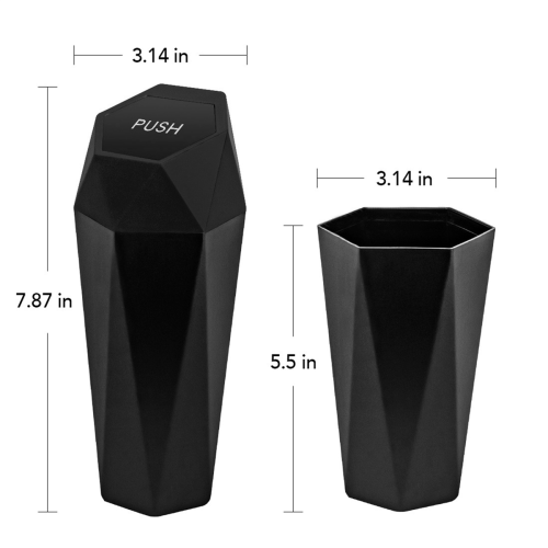Car Trash Can with Lid Vehicle Auto Car Garbage Can Mini Garbage Bin 1